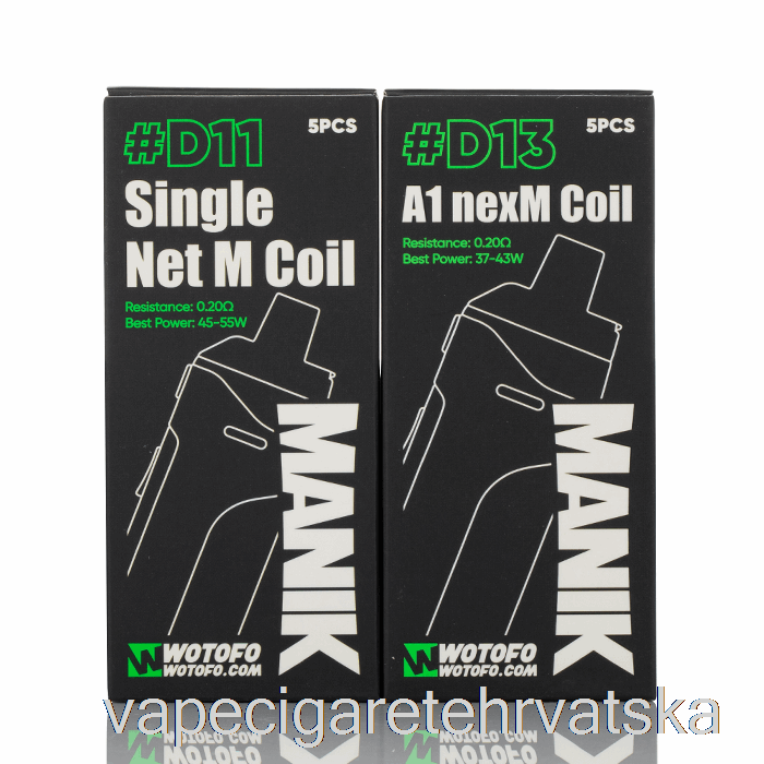 Vape Cigarete Wotofo Manik Zamjenske Zavojnice D14 A1 Konusne Nexmesh Zavojnice